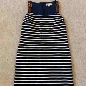 MICHAEL Michael Kors Navy/White Stripped Dress M